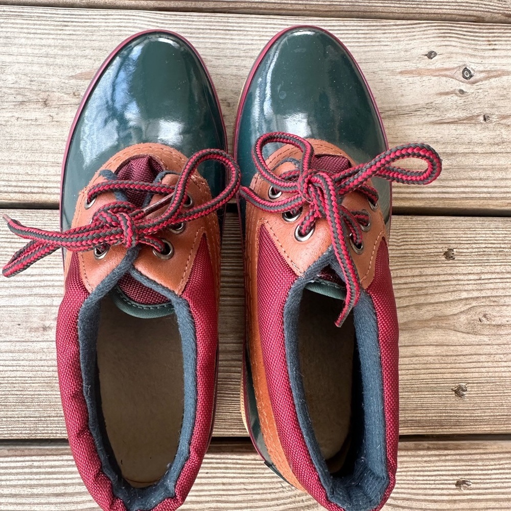Woodstock Waterproof Green and Brown Duck Boots - Picture 4 of 10